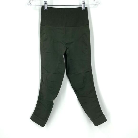 Lululemon Ribbed Athletic Legging Tights Green Size 6 - Picture 1 of 6